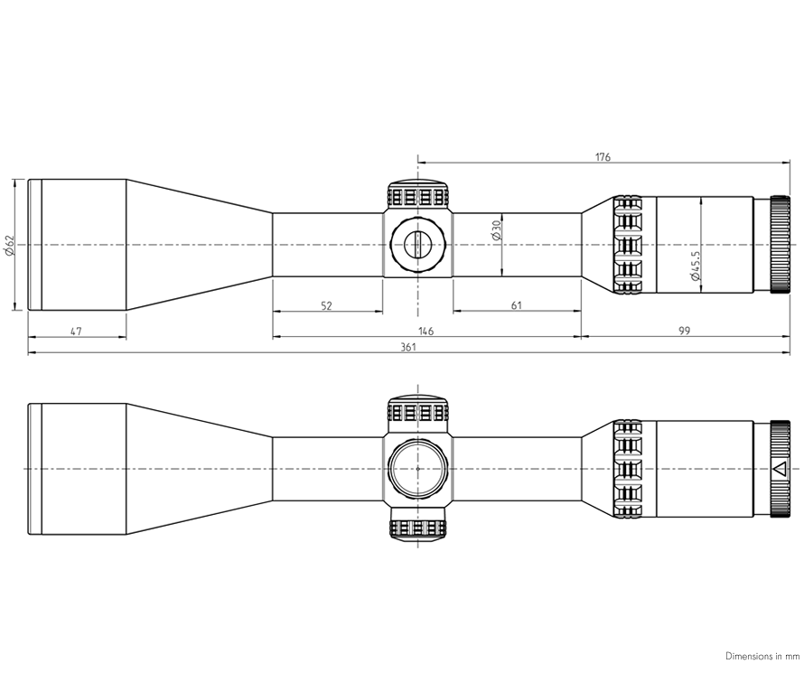 Helia 2.4-12x56i SR (сетка 4-Dot) с подсветкой