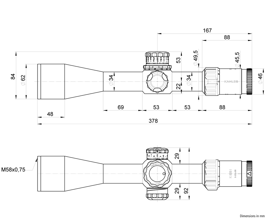 K525i 5-25x56 CCW LSW .1mrad (сетка AMR) с подсветкой